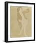 Femme nue, portant une veste brune-Auguste Rodin-Framed Giclee Print