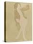 Femme nue, portant une veste brune-Auguste Rodin-Stretched Canvas