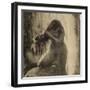 Femme, nue, se coiffant-Edgar Degas-Framed Giclee Print