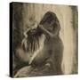 Femme, nue, se coiffant-Edgar Degas-Stretched Canvas