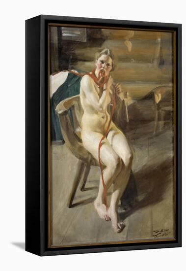 Femme nue se coiffant-Anders Leonard Zorn-Framed Stretched Canvas