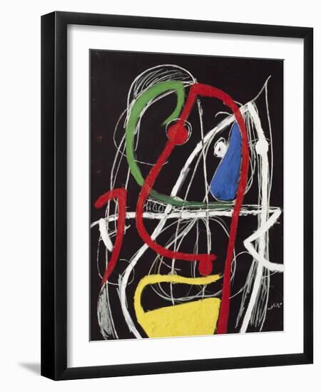 Femme, Oiseaux, 1976-Joan Miro-Framed Giclee Print