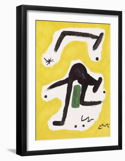 Femme, Oiseaux, Etoile, 1978-Joan Miro-Framed Giclee Print