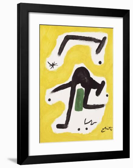 Femme, Oiseaux, Etoile, 1978-Joan Miro-Framed Giclee Print