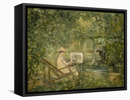 Femme peignant dans un paysage-Pierre Laprade-Framed Stretched Canvas