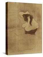 Femme Qui Se Peigne - La Coiffure, Plate VII from Elles-Henri de Toulouse-Lautrec-Stretched Canvas