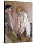 Femme tirant son bas-Henri de Toulouse-Lautrec-Stretched Canvas