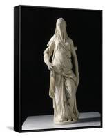 Femme voilée; figure allégorique de la Foi ?-Antonio Corradini-Framed Stretched Canvas