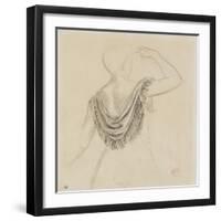 Femme vue de dos, une écharpe sur ses épaules-Henri Edmond Cross-Framed Giclee Print