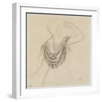 Femme vue de dos, une écharpe sur ses épaules-Henri Edmond Cross-Framed Giclee Print