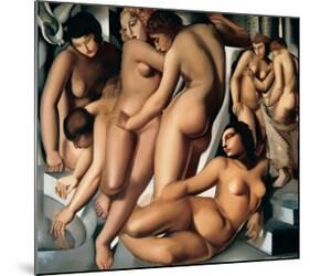 Femmes au Bain-Tamara de Lempicka-Mounted Premium Giclee Print