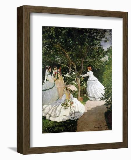 Femmes au jardin (Women in the Garden), 1866-67-Claude Monet-Framed Giclee Print