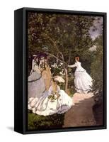 Femmes au jardin-Claude Monet-Framed Stretched Canvas
