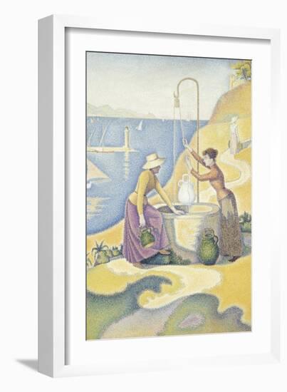 Femmes au puits, ou Jeunes Provençales au puits-Paul Signac-Framed Giclee Print