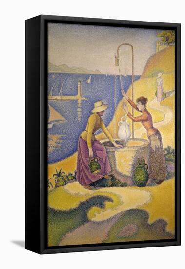 Femmes au puits-Paul Signac-Framed Stretched Canvas