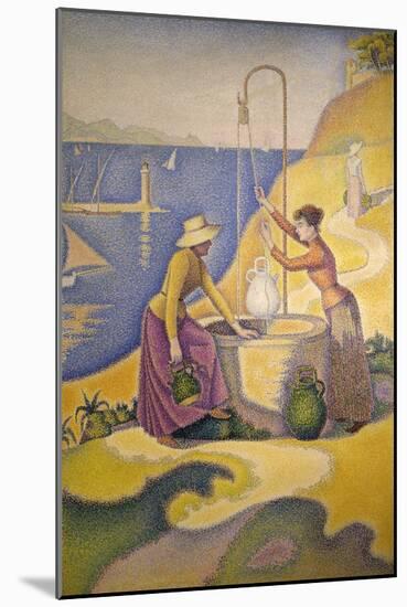 Femmes au puits-Paul Signac-Mounted Giclee Print