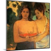 Femmes aux Mangues-Paul Gauguin-Mounted Art Print