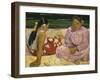 Femmes de Tahiti ou Sur la plage-Paul Gauguin-Framed Giclee Print