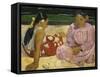 Femmes de Tahiti ou Sur la plage-Paul Gauguin-Framed Stretched Canvas