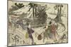 Femmes en promenade dans un jardin-Katsushika Hokusai-Mounted Giclee Print