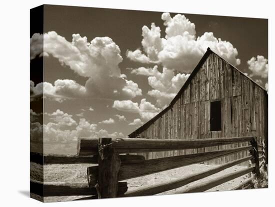Fence and Barn-Aaron Horowitz-Stretched Canvas