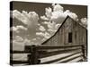 Fence and Barn-Aaron Horowitz-Stretched Canvas