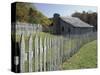 Fence and Cabin, Hensley Settlement, Cumberland Gap National Historical Park, Kentucky, USA-Adam Jones-Stretched Canvas