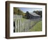 Fence and Cabin, Hensley Settlement, Cumberland Gap National Historical Park, Kentucky, USA-Adam Jones-Framed Photographic Print