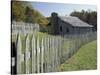 Fence and Cabin, Hensley Settlement, Cumberland Gap National Historical Park, Kentucky, USA-Adam Jones-Stretched Canvas