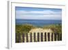 Fence and Sand Dunes on Coast-Paul Souders-Framed Photographic Print