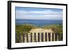 Fence and Sand Dunes on Coast-Paul Souders-Framed Photographic Print