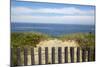 Fence and Sand Dunes on Coast-Paul Souders-Mounted Photographic Print