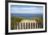 Fence and Sand Dunes on Coast-Paul Souders-Framed Photographic Print