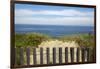 Fence and Sand Dunes on Coast-Paul Souders-Framed Photographic Print