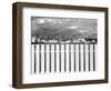 Fence, Clouds, and a Connecticut Town-Jack Delano-Framed Photographic Print