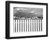 Fence, Clouds, and a Connecticut Town-Jack Delano-Framed Photographic Print