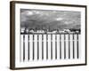 Fence, Clouds, and a Connecticut Town-Jack Delano-Framed Photographic Print