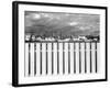 Fence, Clouds, and a Connecticut Town-Jack Delano-Framed Photographic Print