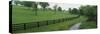 Fence in a Field, Woodford County, Kentucky, USA-null-Stretched Canvas