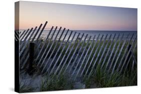 Fence in Sand Dunes, Cape Cod, Massachusetts-Paul Souders-Stretched Canvas
