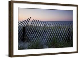 Fence in Sand Dunes, Cape Cod, Massachusetts-Paul Souders-Framed Photographic Print