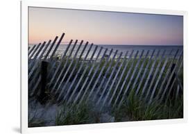 Fence in Sand Dunes, Cape Cod, Massachusetts-Paul Souders-Framed Photographic Print