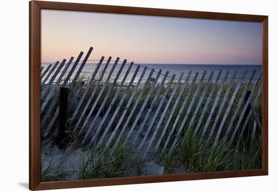 Fence in Sand Dunes, Cape Cod, Massachusetts-Paul Souders-Framed Photographic Print