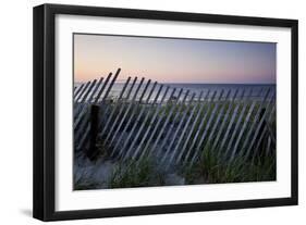 Fence in Sand Dunes, Cape Cod, Massachusetts-Paul Souders-Framed Photographic Print