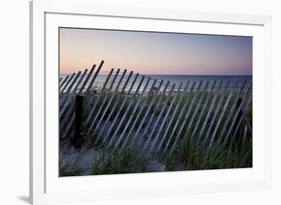 Fence in Sand Dunes, Cape Cod, Massachusetts-Paul Souders-Framed Photographic Print