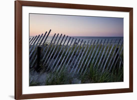 Fence in Sand Dunes, Cape Cod, Massachusetts-Paul Souders-Framed Photographic Print