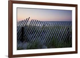 Fence in Sand Dunes, Cape Cod, Massachusetts-Paul Souders-Framed Photographic Print