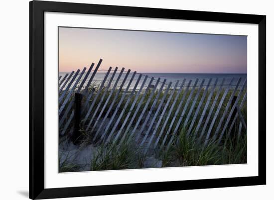 Fence in Sand Dunes, Cape Cod, Massachusetts-Paul Souders-Framed Photographic Print