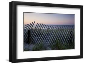 Fence in Sand Dunes, Cape Cod, Massachusetts-Paul Souders-Framed Photographic Print