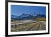 Fence Lined road and San Juan Mountain Range, Colorado-Darrell Gulin-Framed Photographic Print